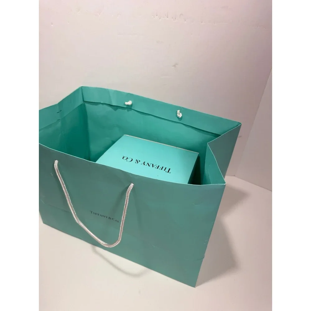 Tiffany & Co Blue Gift Box‎ and Shopping Bag Set Large Square Cube Packaging